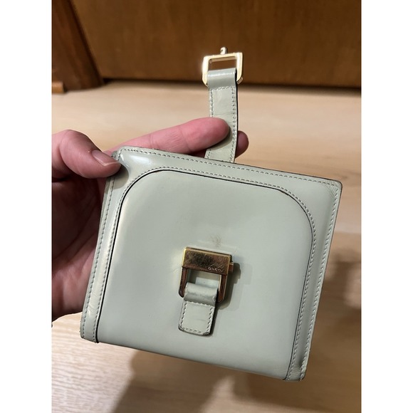 Gucci Patent Leather‎ Compact Wallet Jackie Closure Silver Hardware Light Mint - Picture 3 of 16